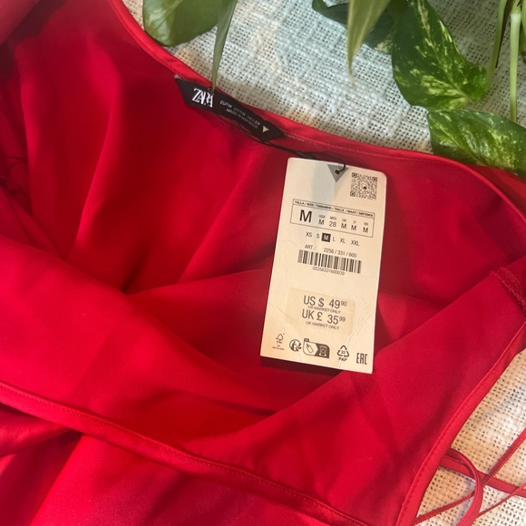 Brand new red silky slip dress from ZARA, with tags. - Picture 4 of 4